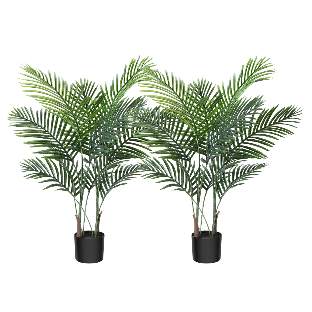 Adcock Artificial Palm Tree in Pot (Set of 2)