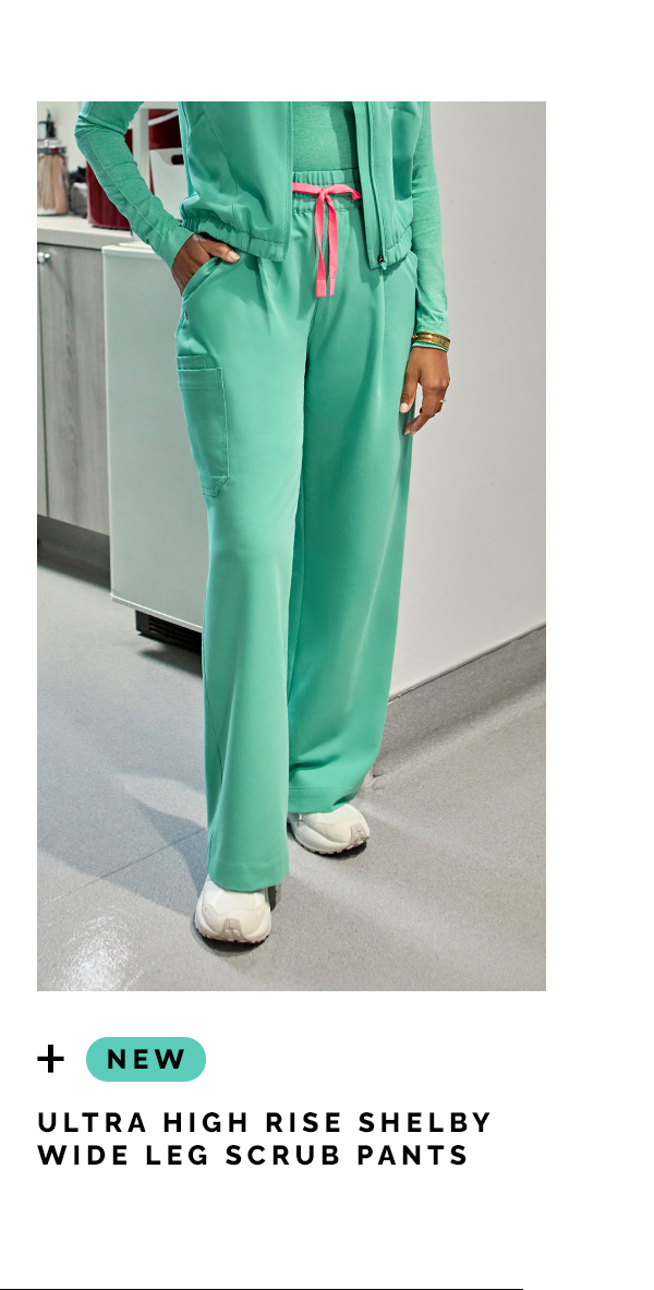 ULTRA HIGH RISE SHELBY WIDE LEG SCRUB PANTS