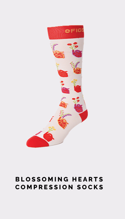 BLOSSOMING HEARTS COMPRESSION SOCKS