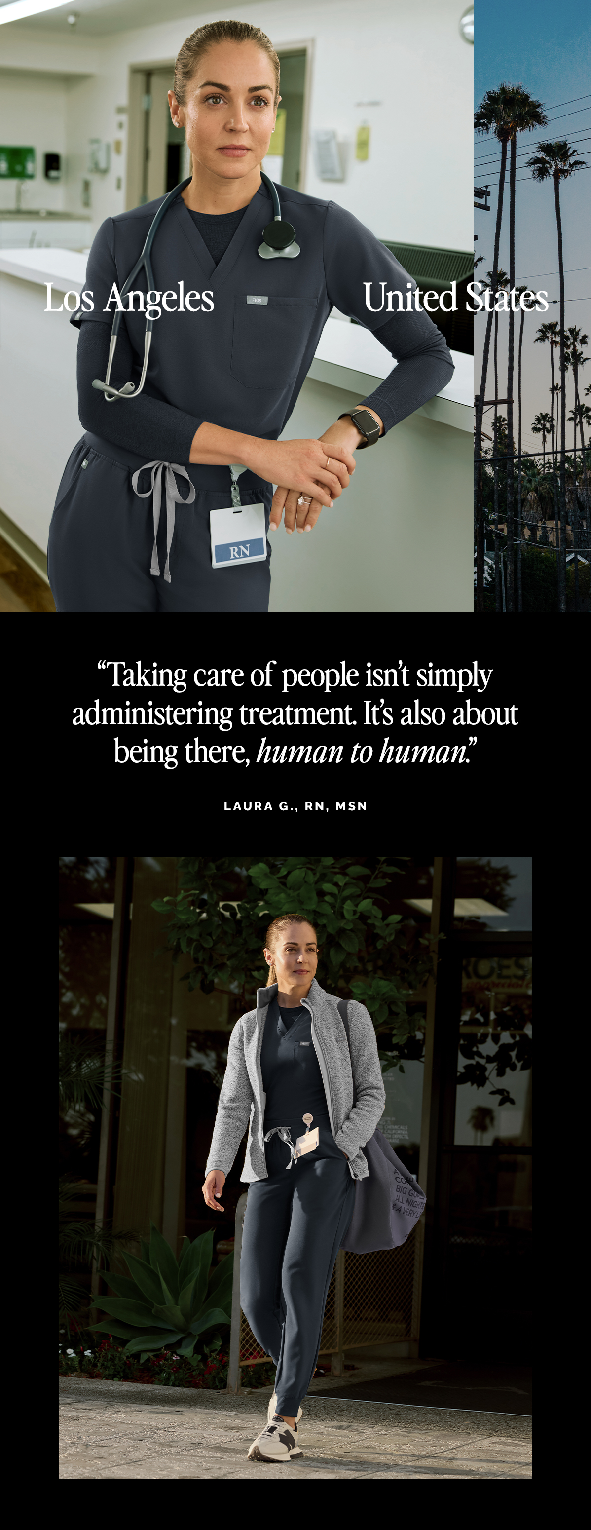 “Taking care of people isn’t simply administering treatment. It’s also about being there, human to human.”