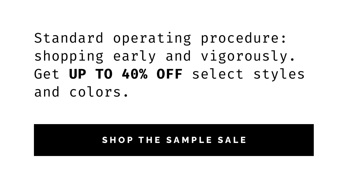 SHOP THE SAMPLE SALE