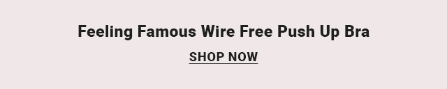 Feeling Famous Wire Free Push Up Bra - Shop Now