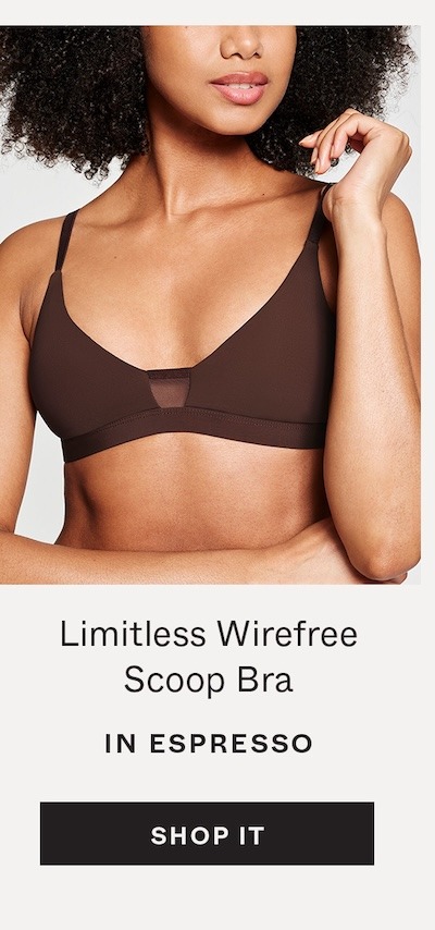Limitless Wirefree Scoop Bra in Espresso