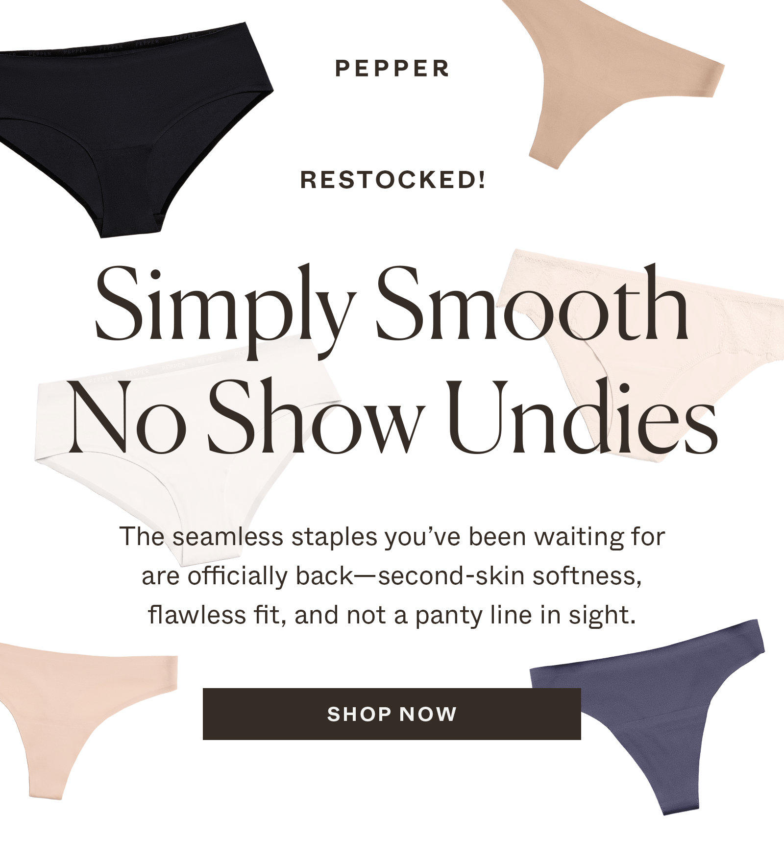 Restocked: Simply Smooth No Show Undies
