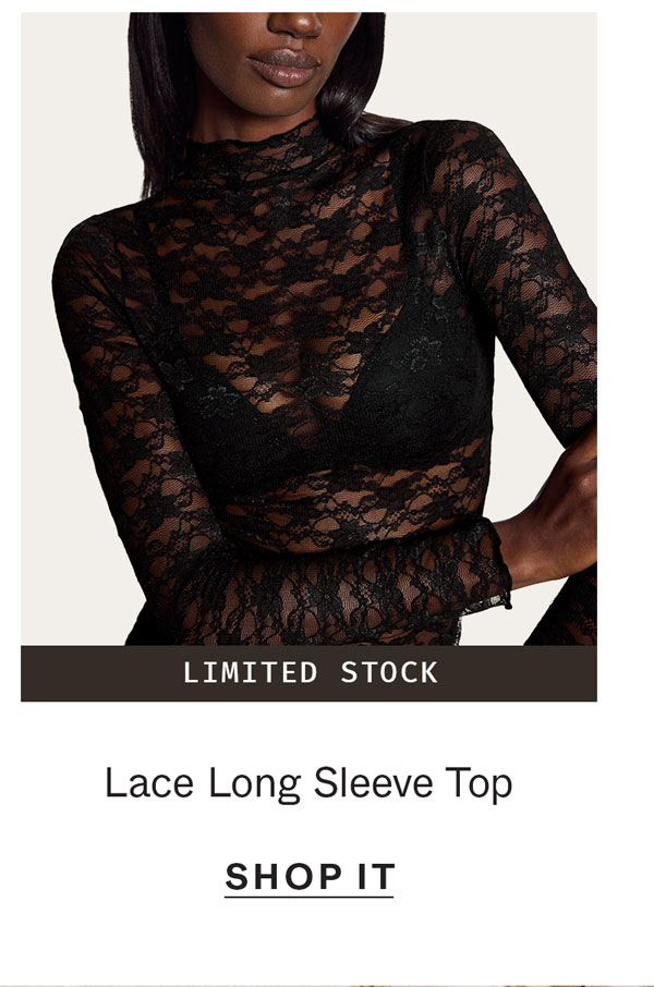 Limited Stock: Lace Long Sleeve Top