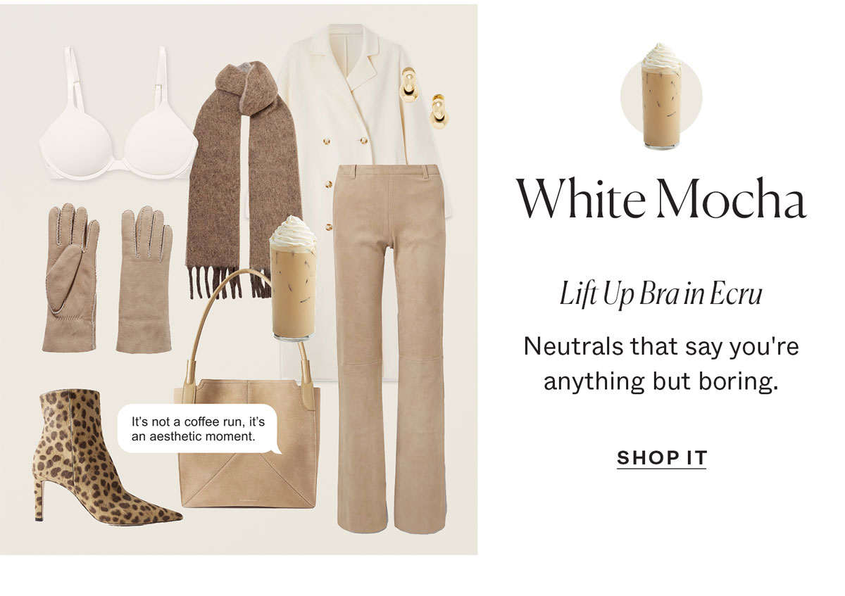 White Mocha: Lift Up Bra in Ecru
