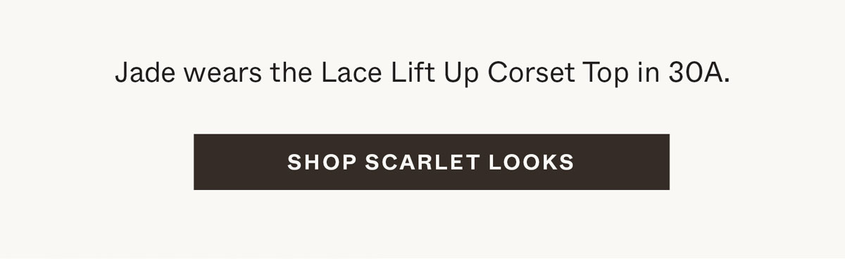 Jade wears the Lace Lift Up Corset Top in 30A.