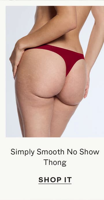 Simply Smooth No Show Thong Scarlet