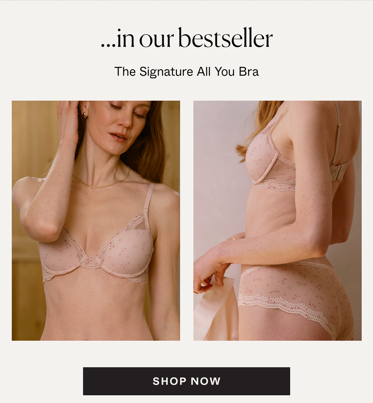 ...in our bestseller: The Signature All You Bra