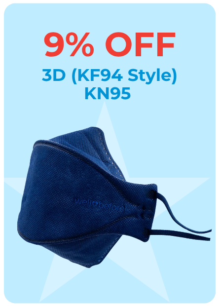 KN95 3D Pro Face Mask | Premium 3D Fit, Anti-fogging, Adjustable Ear Loops