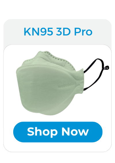 KN95 3D Pro Face Mask | Premium 3D Fit, Anti-fogging, Adjustable Ear Loops