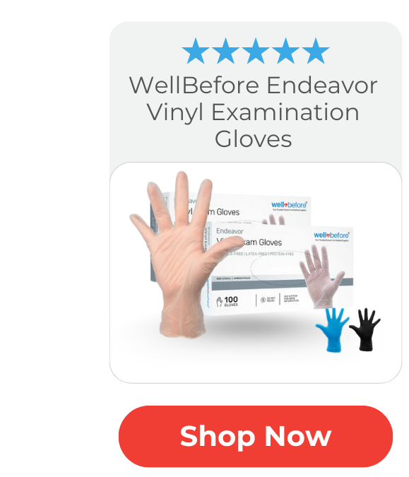 WellBefore Endeavor Vinyl Examination Gloves