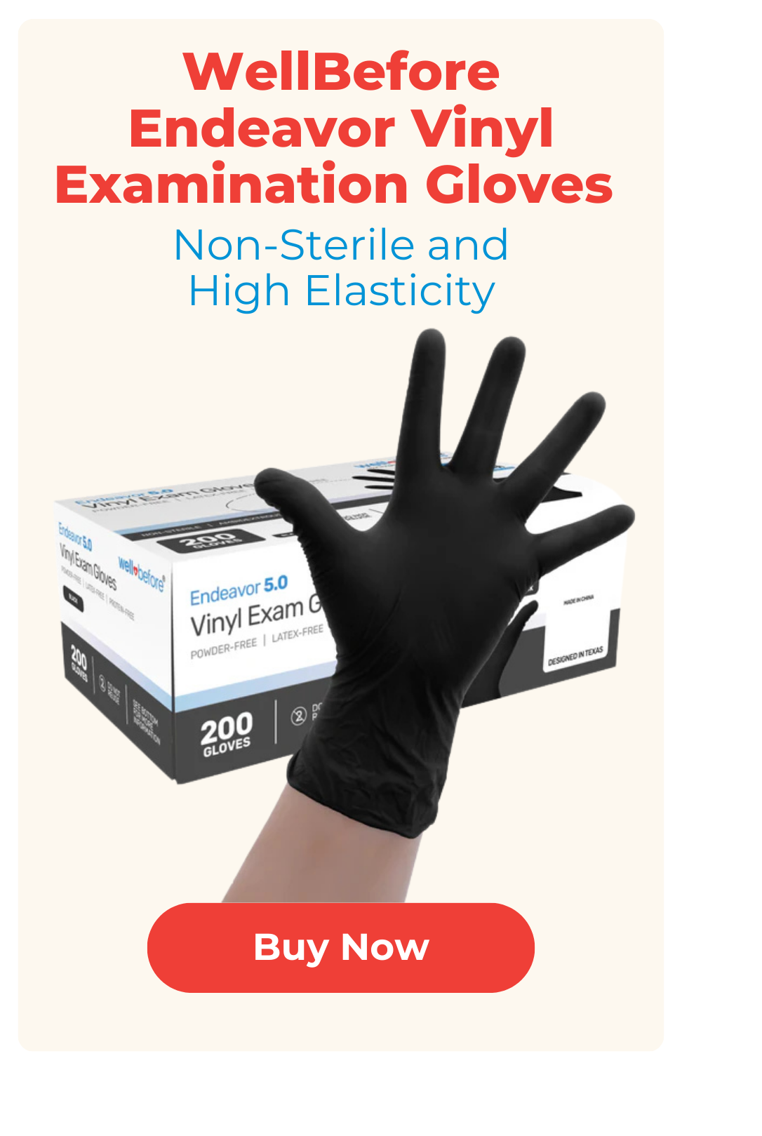 WellBefore Endeavor Vinyl Examination Gloves - Box of 200