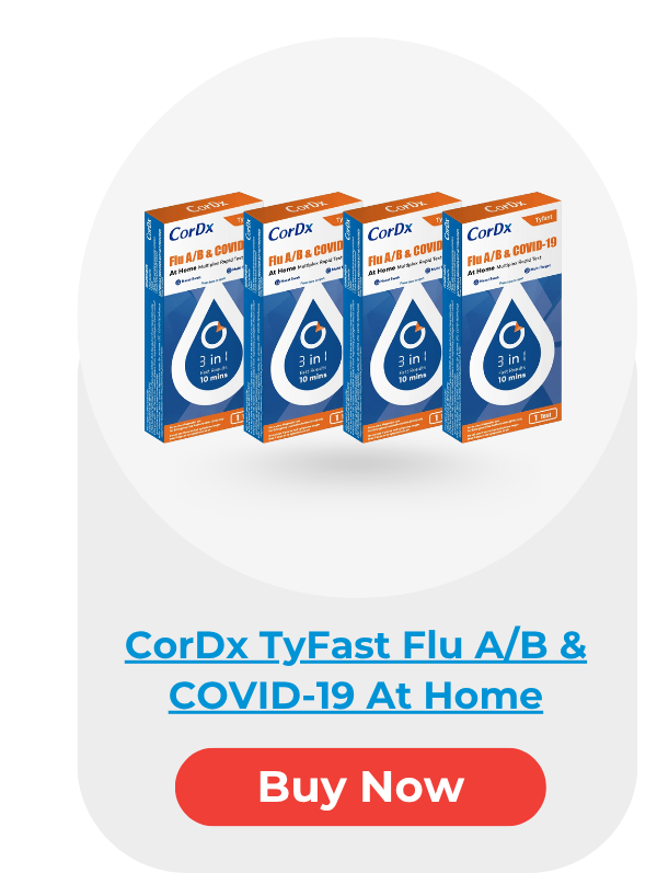 CorDx TyFast Flu A/B & COVID-19 At Home
