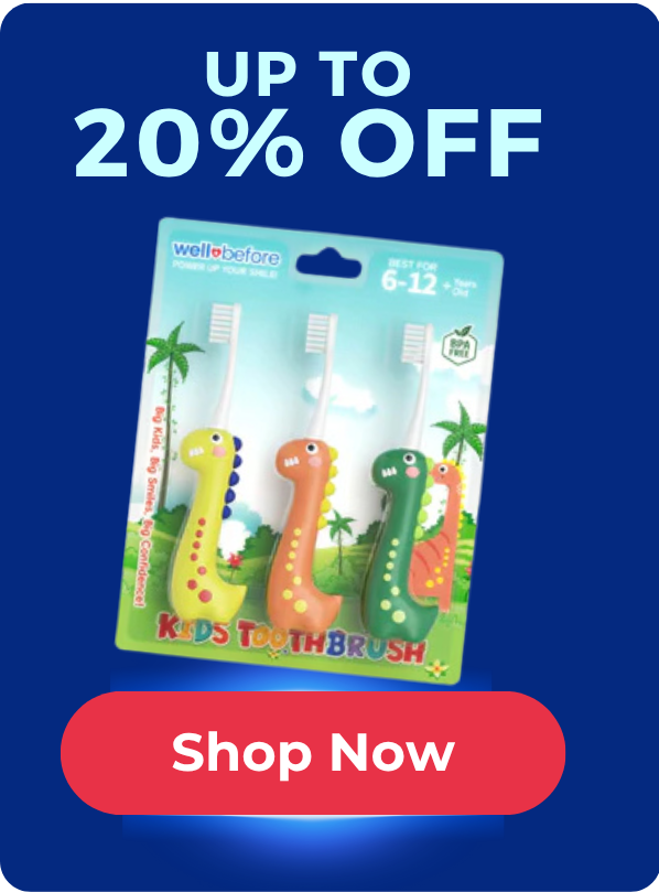 Kids Dinosaur Toothbrushes – 3 Fun Colors in One Pack