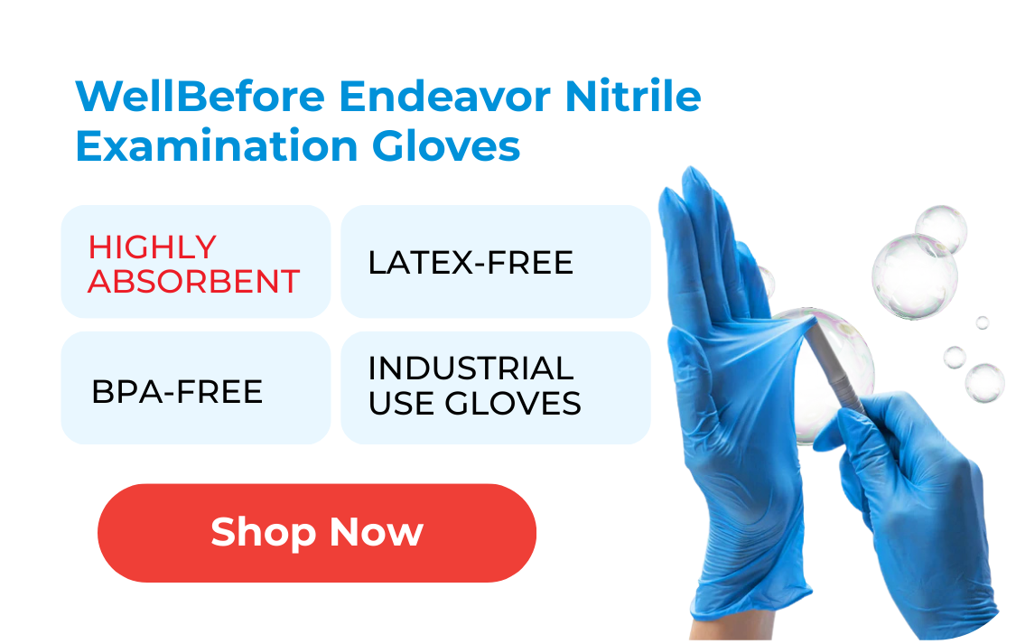 WellBefore Endeavor Nitrile Examination Gloves