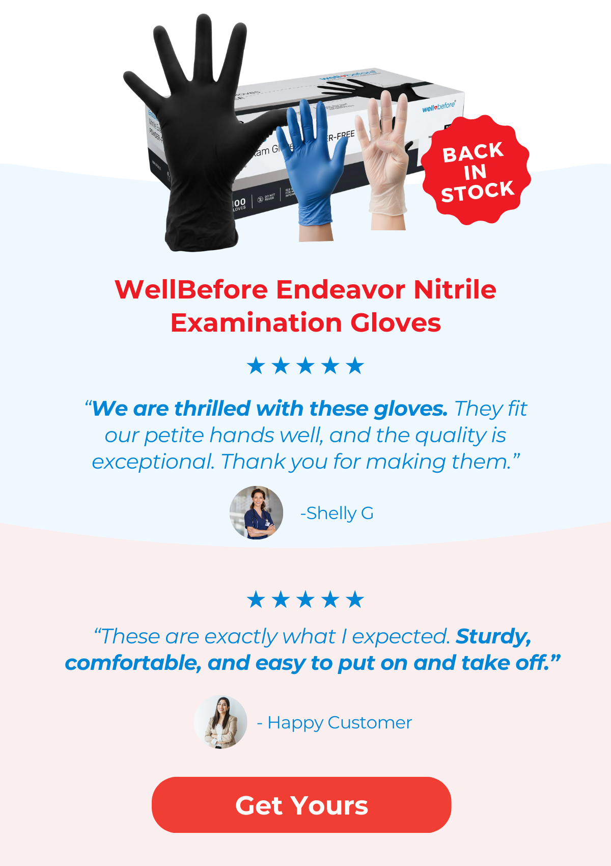 WellBefore Endeavor Nitrile Examination Gloves