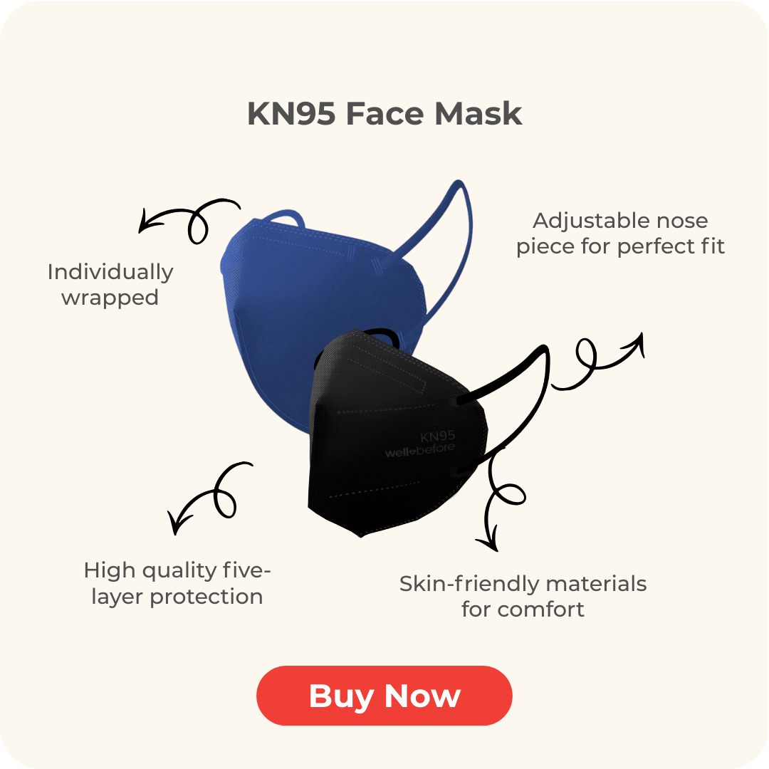 KN95 Face Mask | Individually Wrapped, Elastic Ear Loops