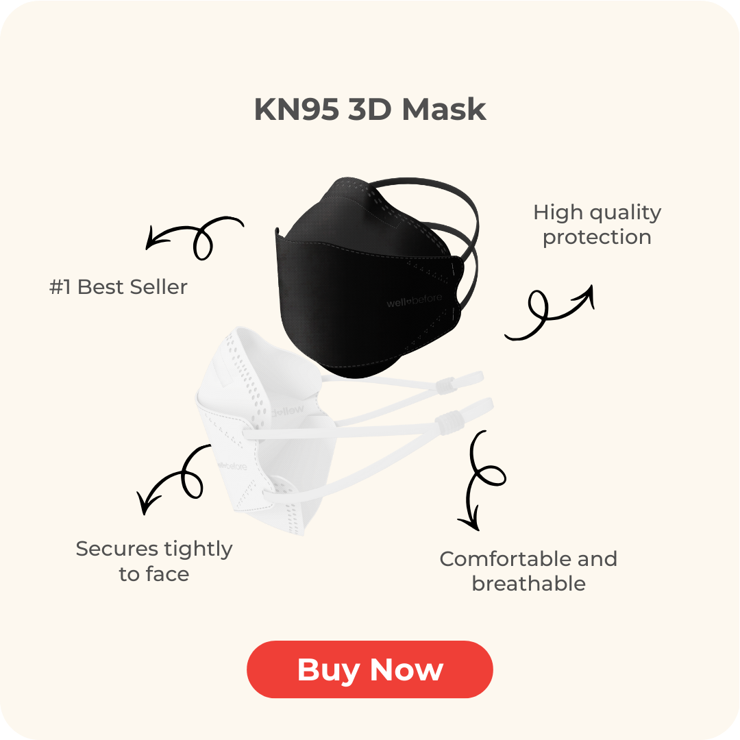 KN95 3D Face Mask | Comfort 3D Fit, Adjustable Ear Loops