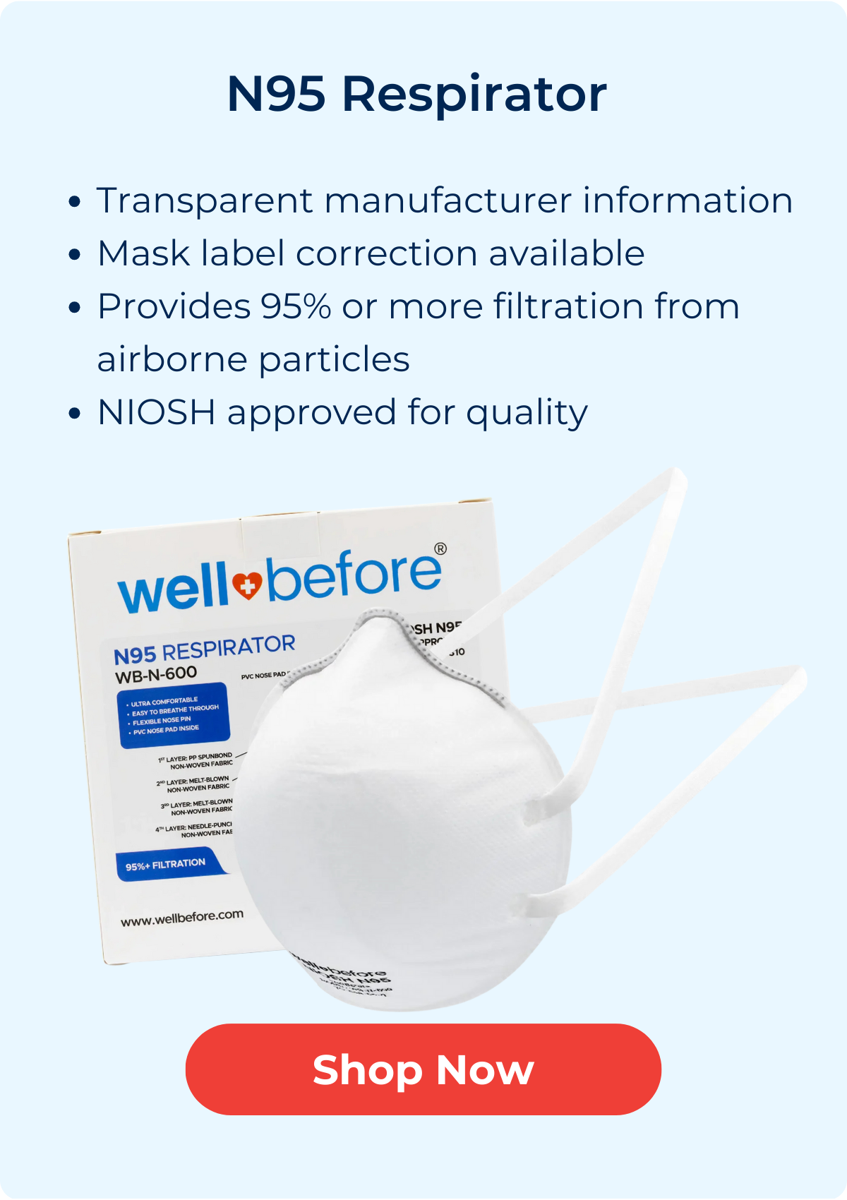 N95 Respirator | NIOSH Approved