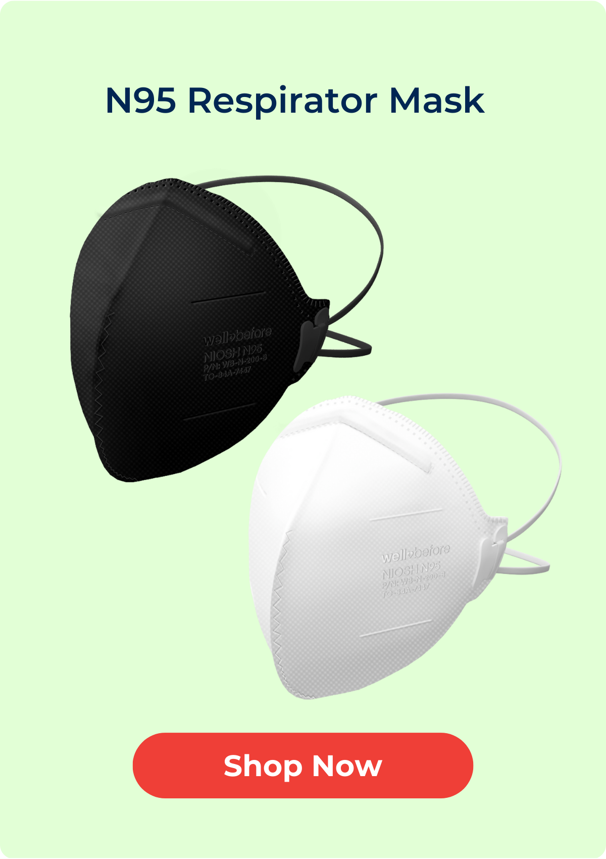 N95 Flat Fold Respirator Mask | NIOSH Approved
