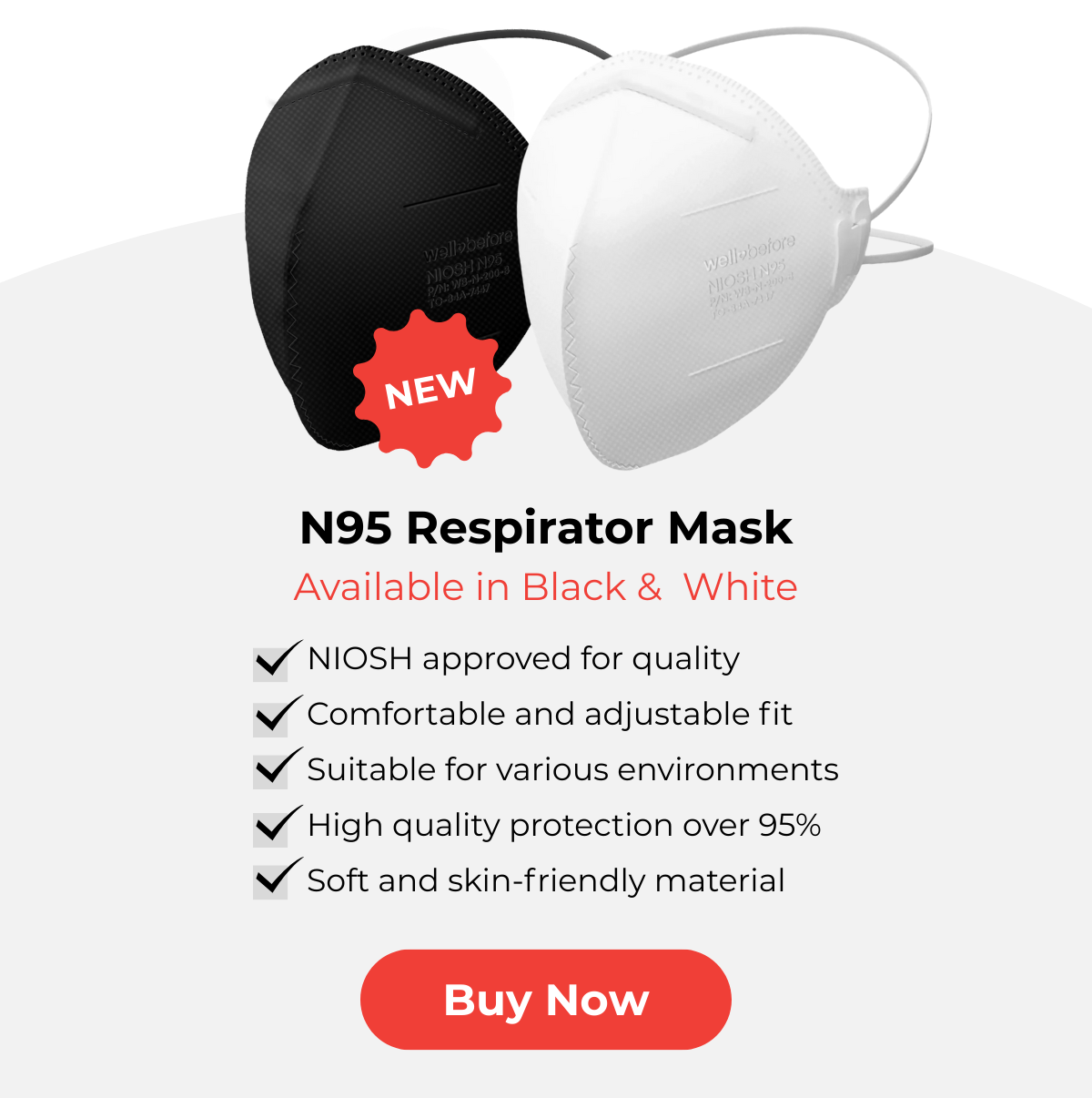 N95 NIOSH Black