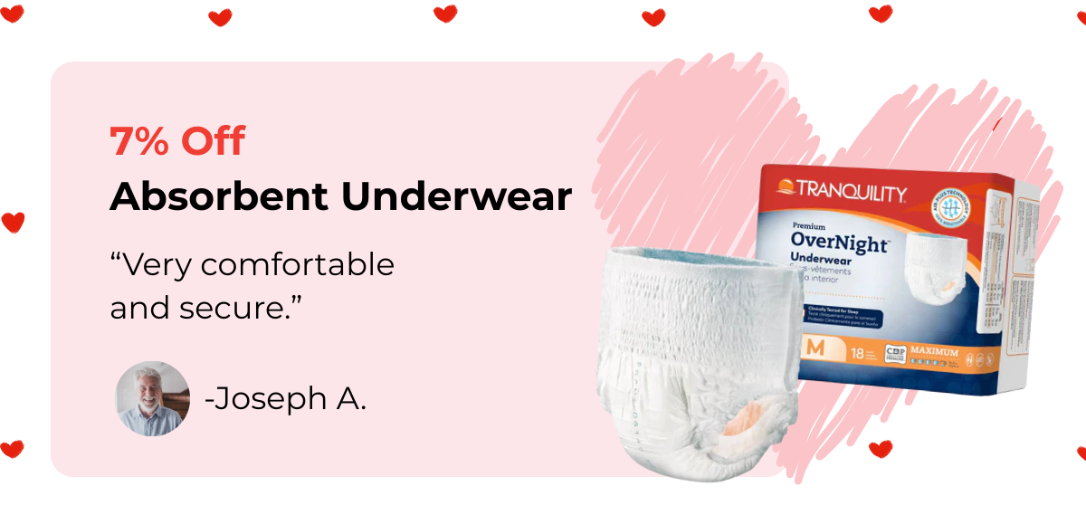 7% Off Incontinence Products