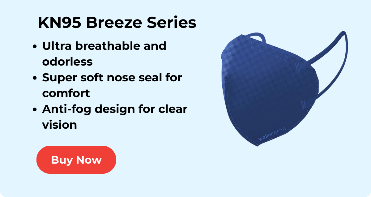 KN95 Breeze Series Face Mask | Ultra-breathable, Anti-fogging