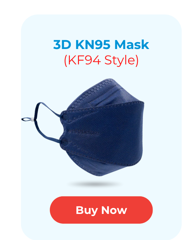 3D (KF94 Style) KN95 Mask With Adjustable Ear Loops
