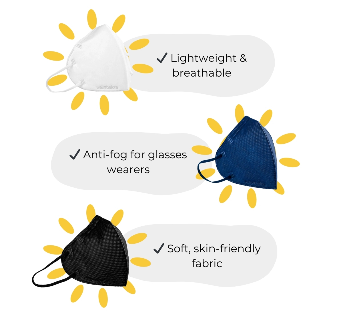 KN95 Breeze Series Face Mask | Ultra-breathable, Anti-fogging