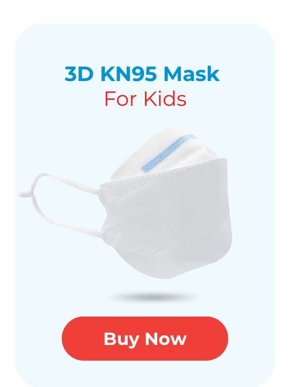 Kids KN95 3D Mask | Individually Wrapped, Elastic Ear Loops