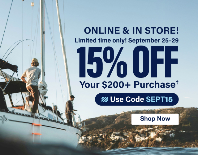 15% OFF Your $200+ Purchase† - Use Code SEPT15 - Online & In Store! Limited Time Only September 25-29 - Shop Now