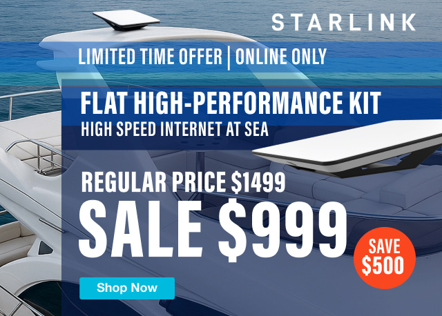 ONLINE ONLY - Save $500 on Starlink Flat High-Performance Kit - Regular Price $1499, Sale $999 - Shop Now