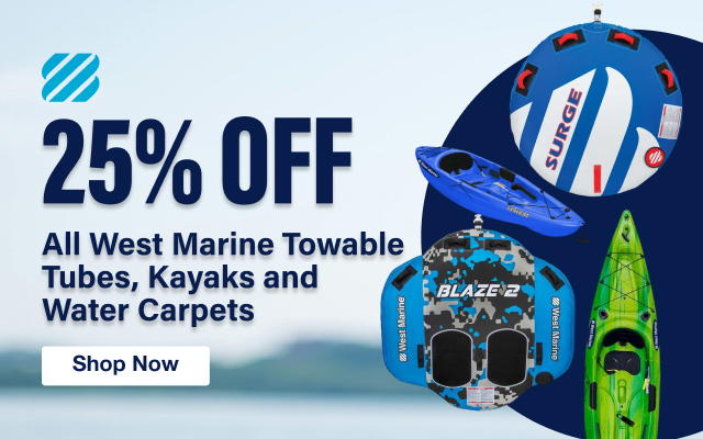 25% off All West Marine Towable Tubes, Kayaks, Water Carpets | Shop Now