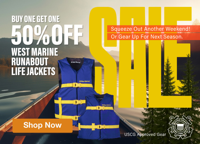 Buy One, Get One 50% OFF West Marine Runabout Life Jackets - Shop Now