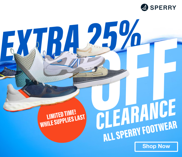 EXTRA 25% OFF CLEARANCE All Sperry Footwear - Limited Time! While Supplies Last - Shop Now