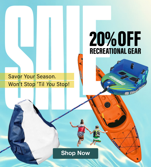 SALE 20% OFF Recreational Gear - Shop Now