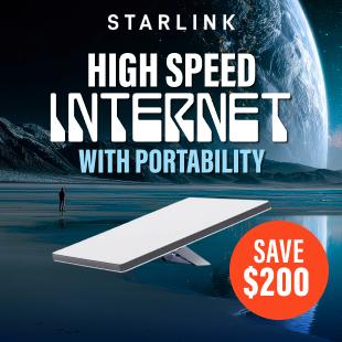 Starlink High Speed Internet with Portability - Save $200