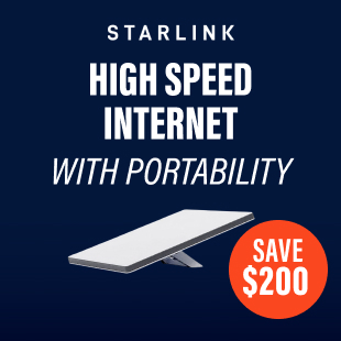 Starlink High Speed Internet With Portability - Save $200
