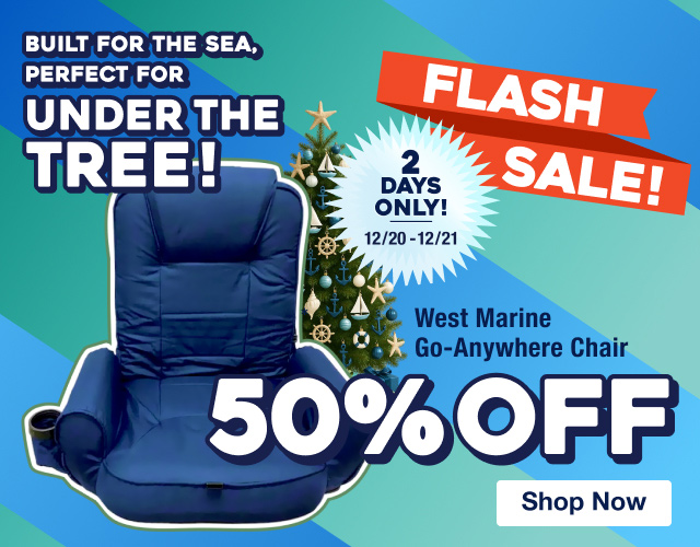 FLASH SALE - 2 DAYS ONLY 12/20-12/21! 50% OFF West Marine Go-Anywhere High-Back Chair - Shop Now
