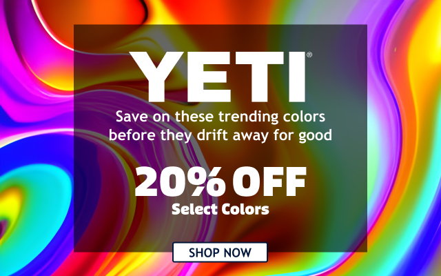 YETI. Save on these treading colors before they drift away for good. 20% OFF Select Colors " 