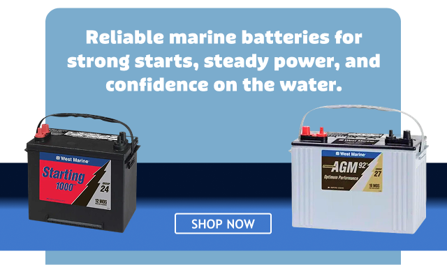 Reliable marine batteries for strong starts, steady power, and confidence on the water. Shop Now