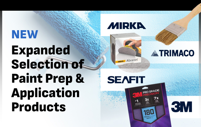 NEW Expanded Selection of paint prep & application products. Shop Now