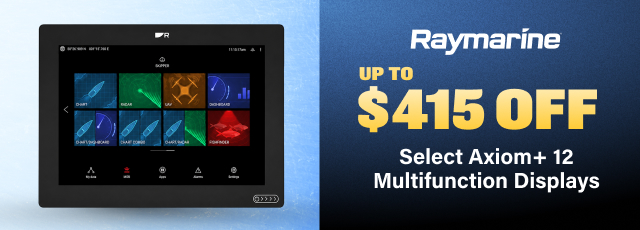 Up To $415 OFF Select Raymarine Axiom+ 12 Multifunction Displays
