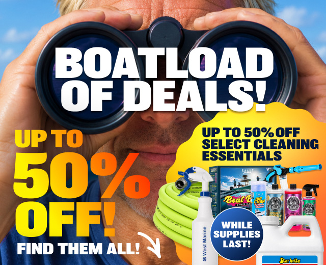 Boatloads Of Deals! Up To 50% OFF Select Cleaning Essentials! Find them all while supplies last!