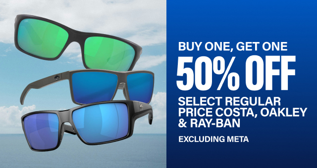 Buy One, Get One 50% OFF Select Regular Price Costa, Oakley & Ray-Ban. Excluding Meta.