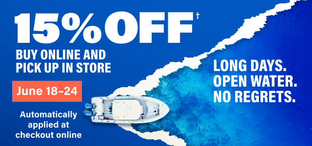 15% OFF† Buy Online and Pick Up In Store June 18–24 | Automatically applied at checkout online 
