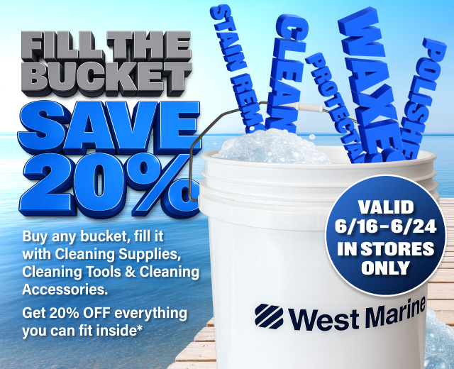 Buy any bucket, fill it with cleaning supplies, cleaning tools & cleaning accessories.  get 20% OFF everything you can fit inside*. Valid 6/16-6/24 in stores only. 