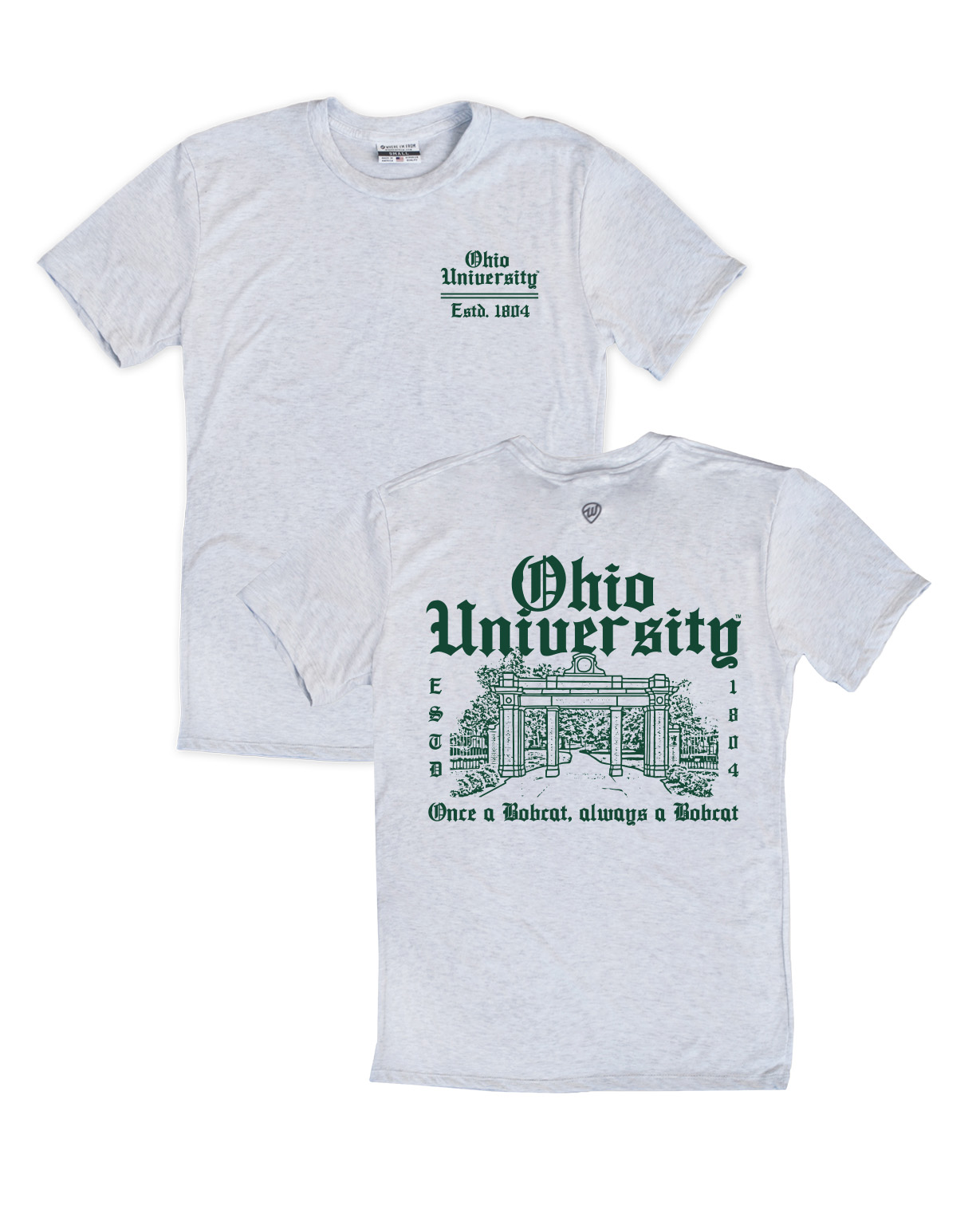 Image of Ohio University Est. 1804 Front/Back Ash Crew