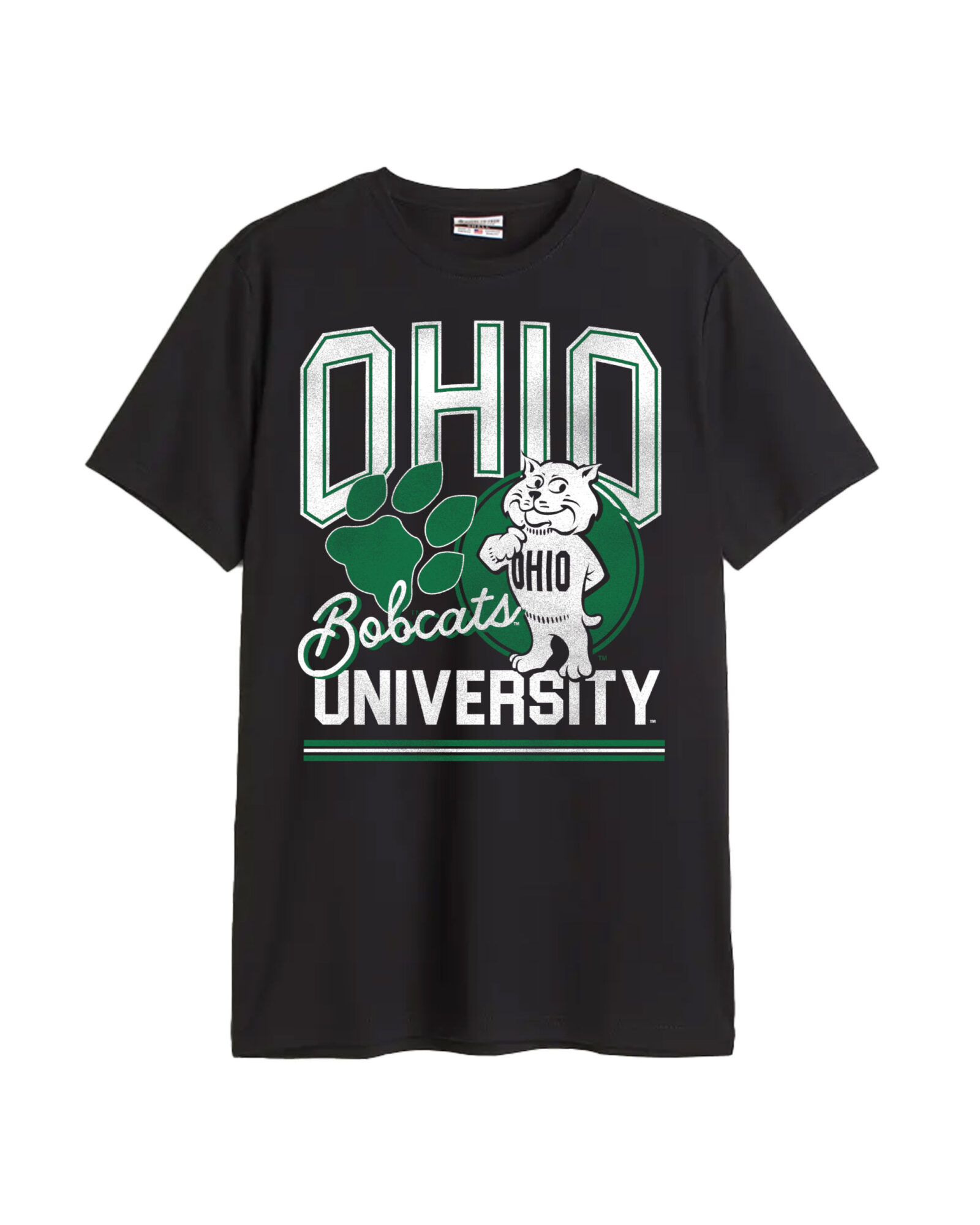 Image of Ohio University Rufus Black Cotton Crew
